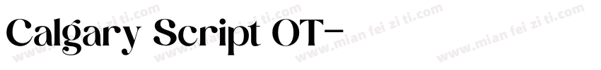Calgary Script OT字体转换